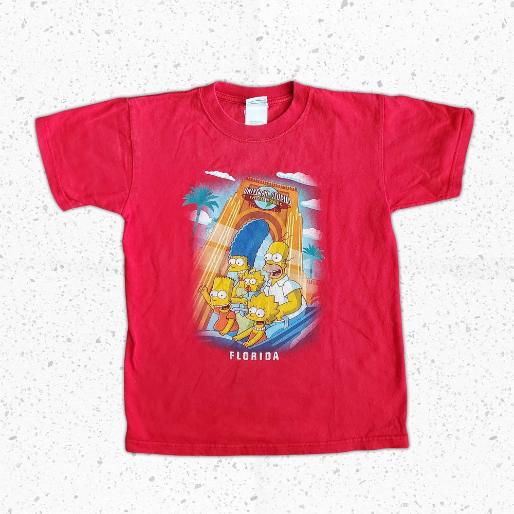 VTG Early Y2k Universal Studios Kids The Simpsons Tshirt Sz Youth Medium